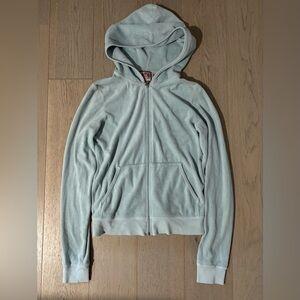 Light Blue Juicy Couture Zip-Up Hoodie